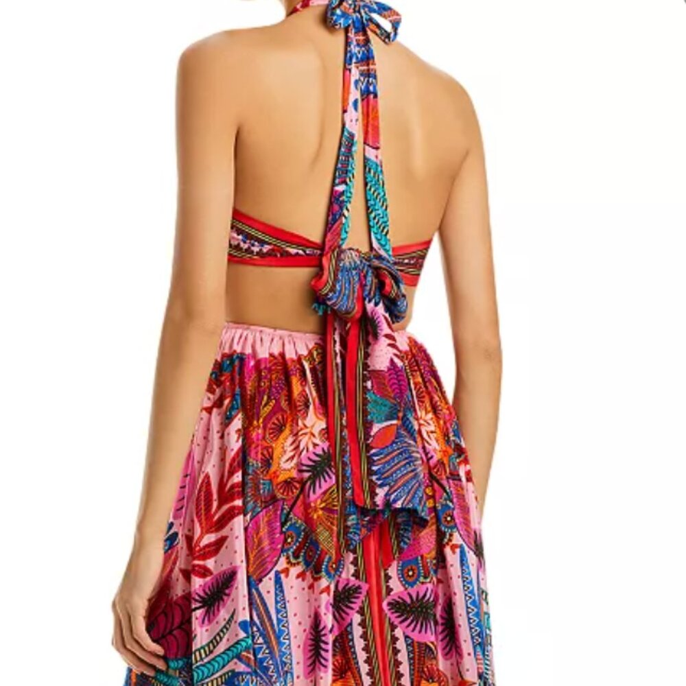 Farm Rio Macaw Scarf Maxi Dress